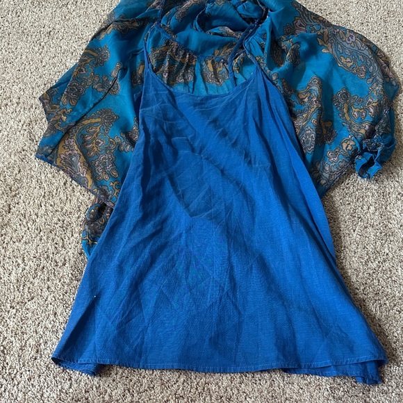 Free People Vibrant Blue Paisley dress - Picture 11 of 13